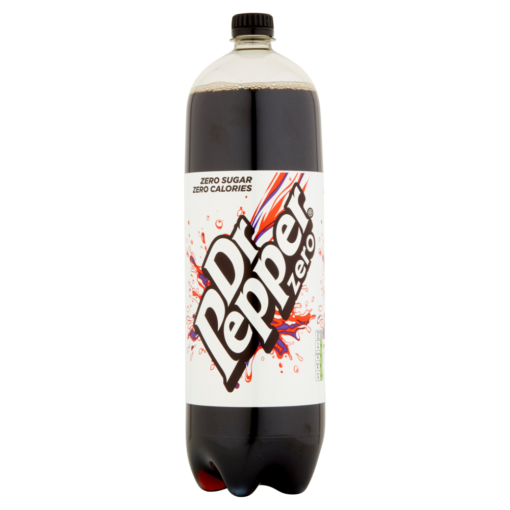 Dr Pepper Zero Sparkling Low Calorie Fruit Flavour Soft Drink 2L Image 1