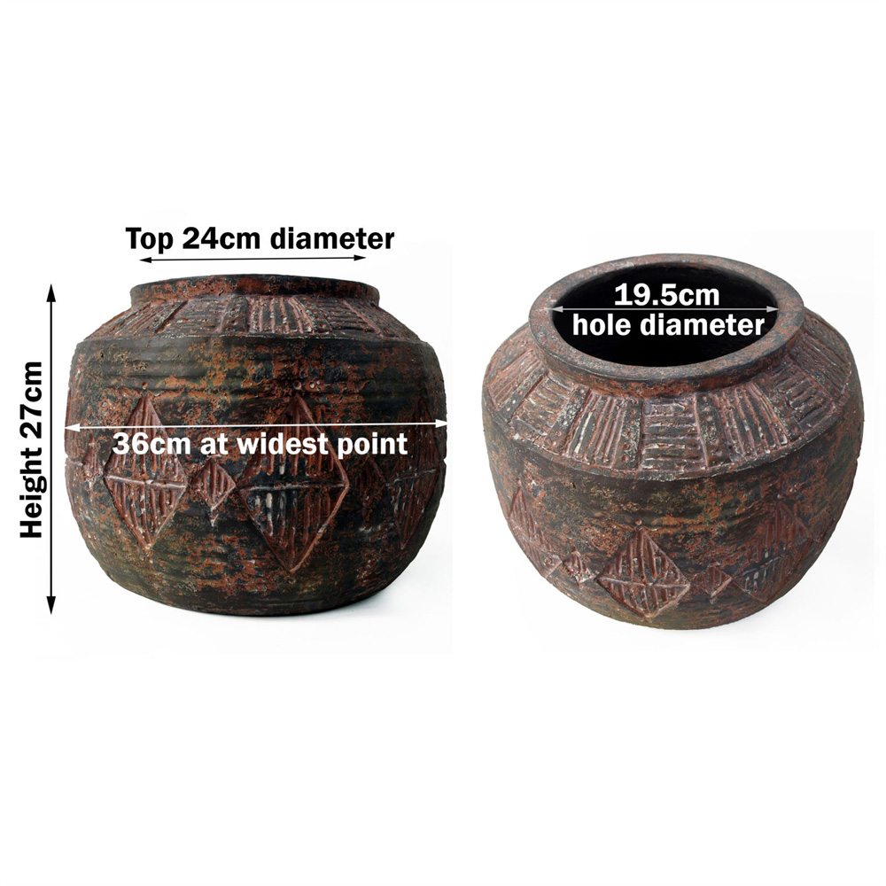 Botanik Aztec Diamond Planter 27 x 36cm Image 4