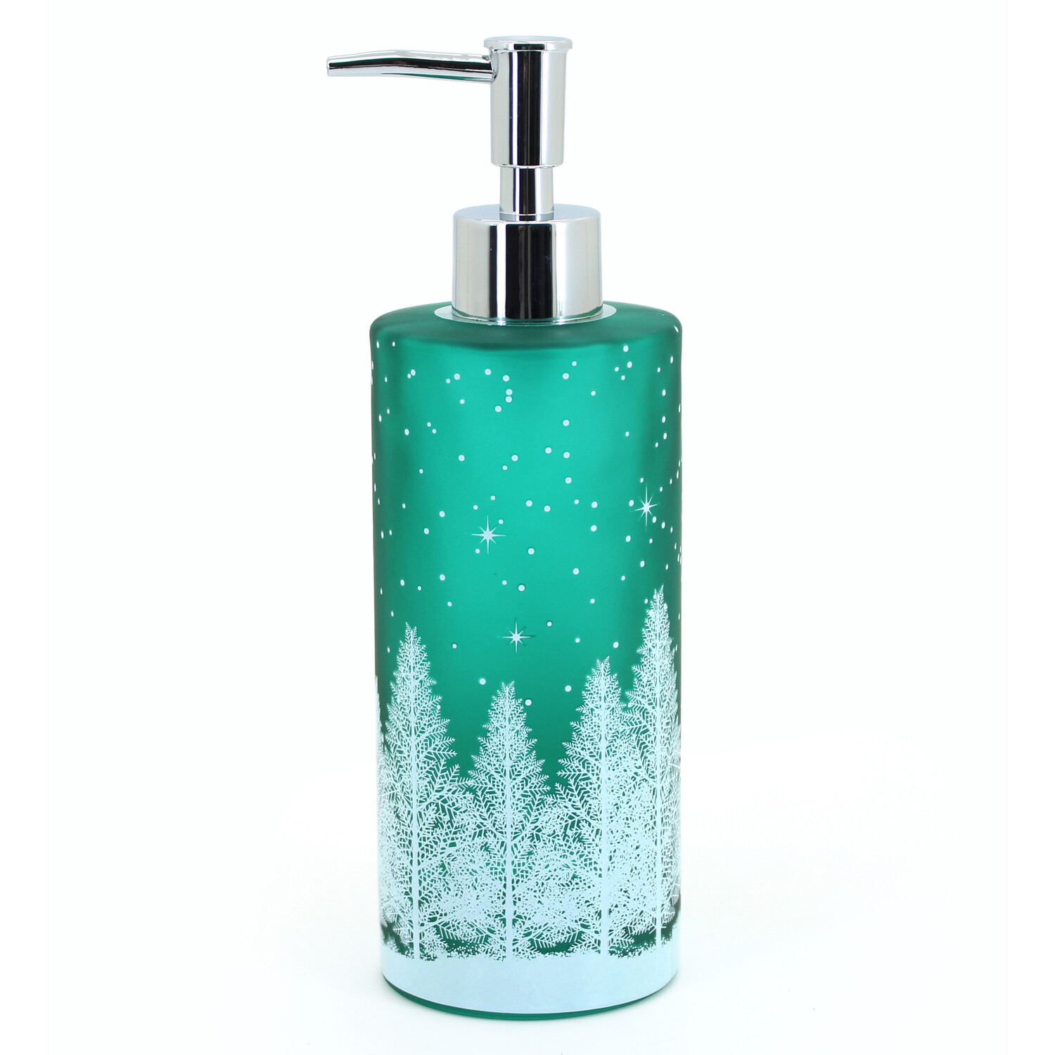 Snowy Forest Soap Dispenser Emerald Image