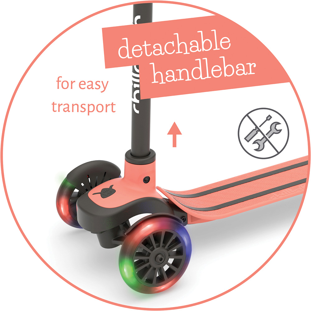 Chillafish Scotti Glow Flamingo Lean-to-Steer Scooter with LED Wheels Image 6