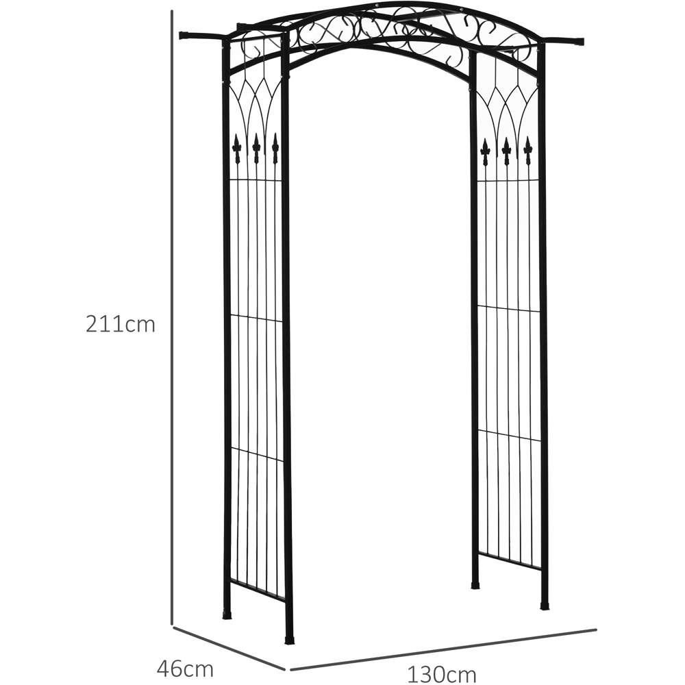 Outsunny 7 x 4ft Metal Garden Arch Image 9