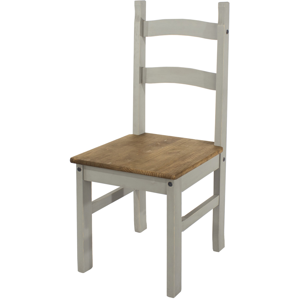 Core Products Corona Set of 2 Grey and Pine Dining Chair Image 4