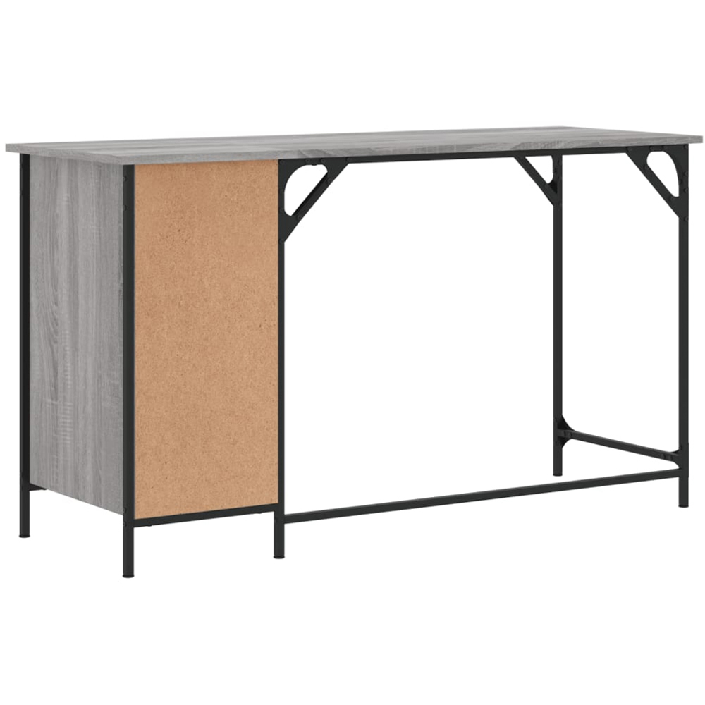 vidaXL Single Door Single Drawer Computer Desk Grey Sonoma Image 7