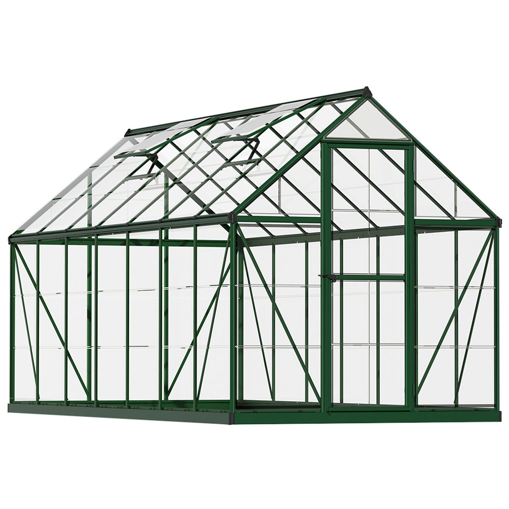 Palram Canopia Harmony Green Polycarbonate 6 x 14ft Greenhouse Image 1