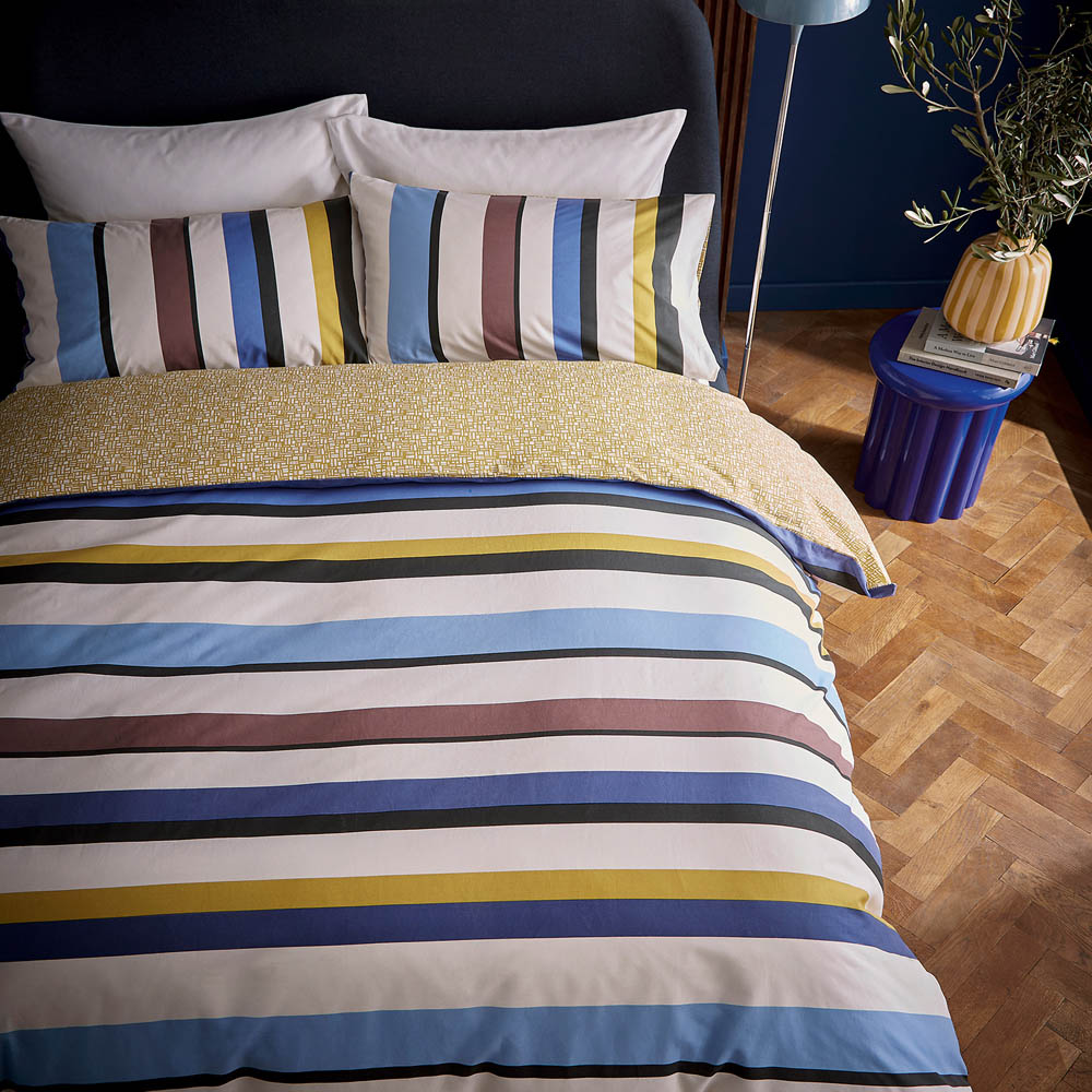 Helena Springfield Juna King Size Multicolour Stripe Duvet Set Image 3