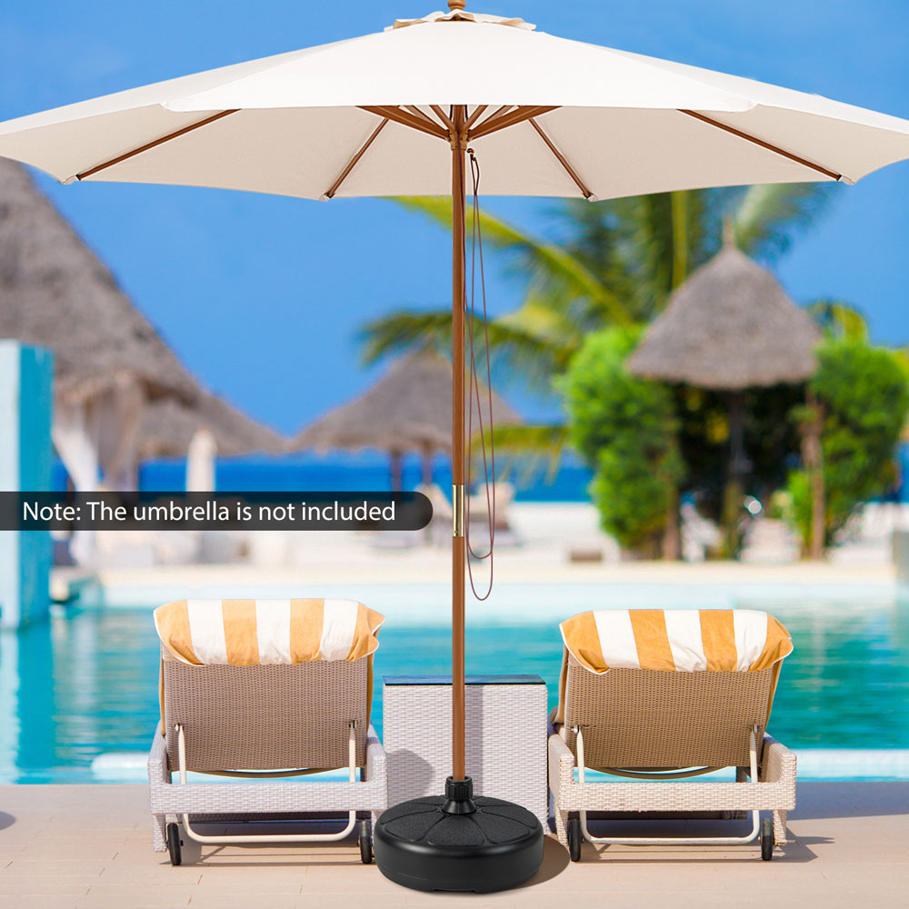 Costway Fillable Round Umbrella Base for 1.5 Inch Poles Image 2
