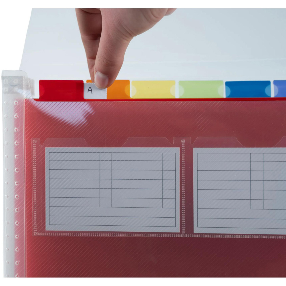 Exacompta Crystal 6 Compartment Polypropylene Vertical Expanding File 5 Pack Image 7