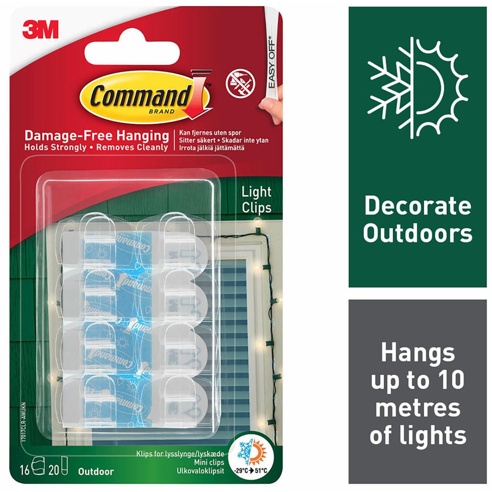 Command Damage Free Outdoor Decorating Light Clips Image 2