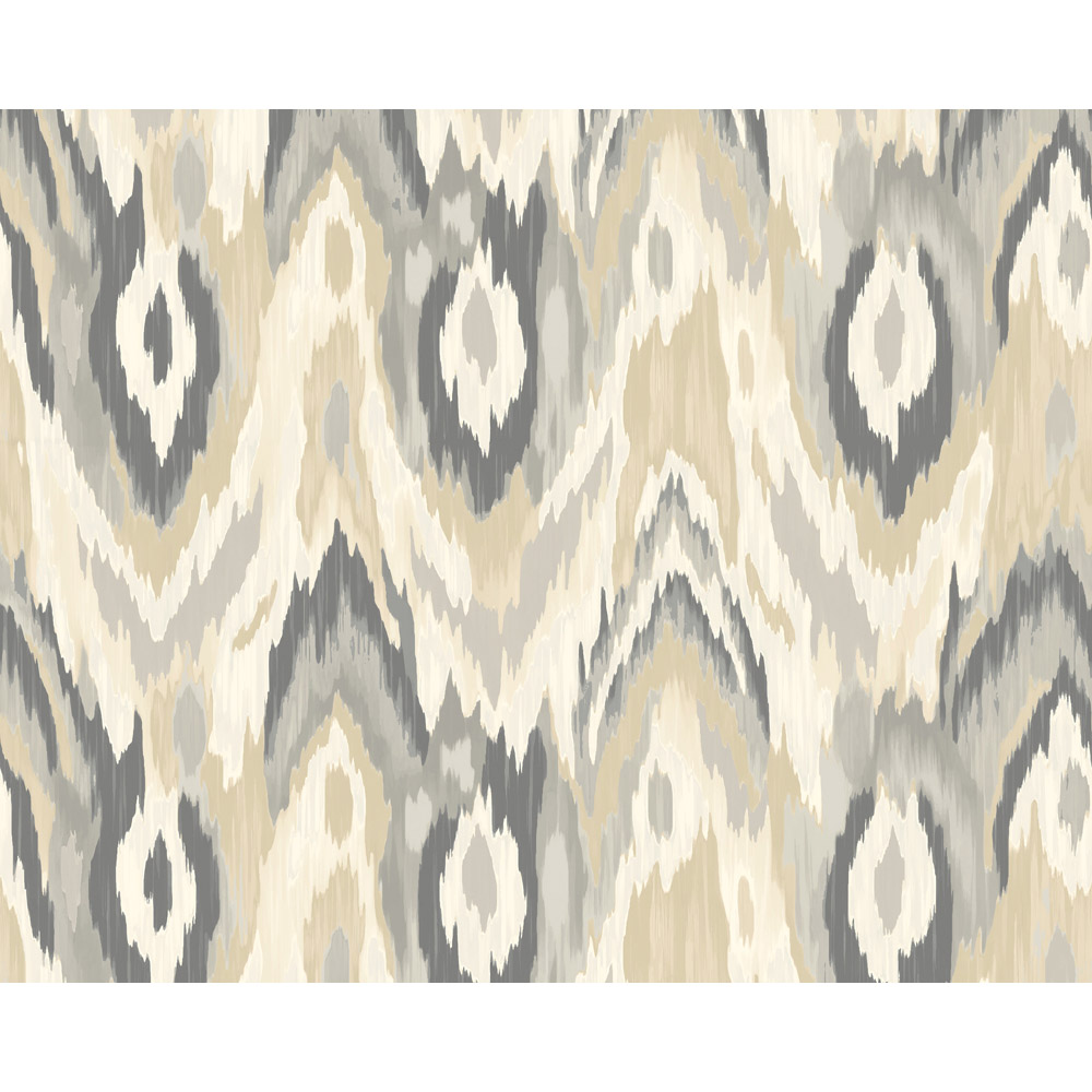 Origin Murals Watercolour Ikat Stone and Linen Wall Mural Large Image 2