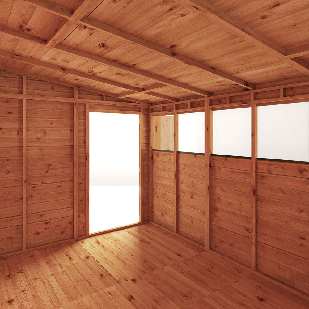 Mercia Woodsman 10 x 8ft Shiplap Glass Pent Shed Image 7