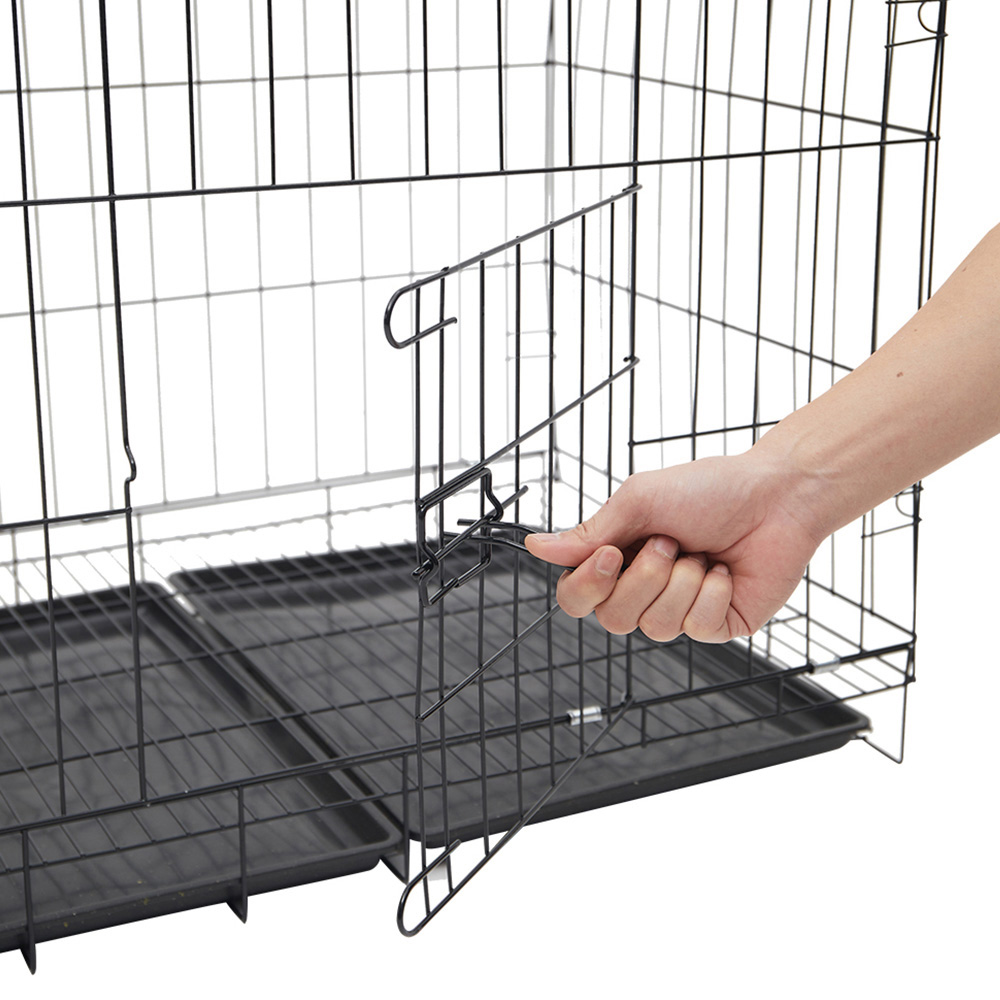 H&O Direct 2 Door Wire Dog Crate with Tray 85 x 60cm Image 6