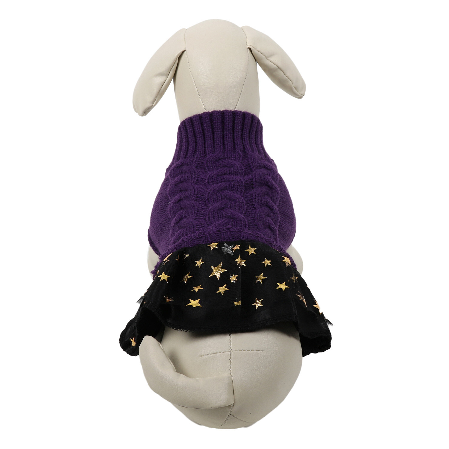 Pet Halloween Jumper Dress - Purple / 20cm Image 1