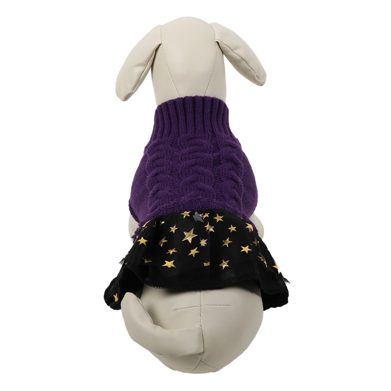 Pet Halloween Jumper Dress - Purple / 30cm Image 1