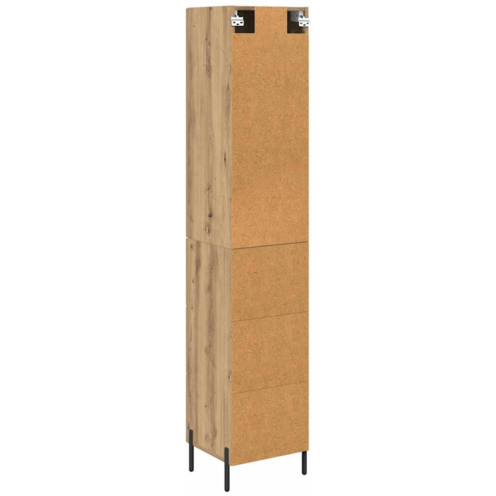 vidaXL Single Door 3 Drawer Artisan Oak Highboard Image 8