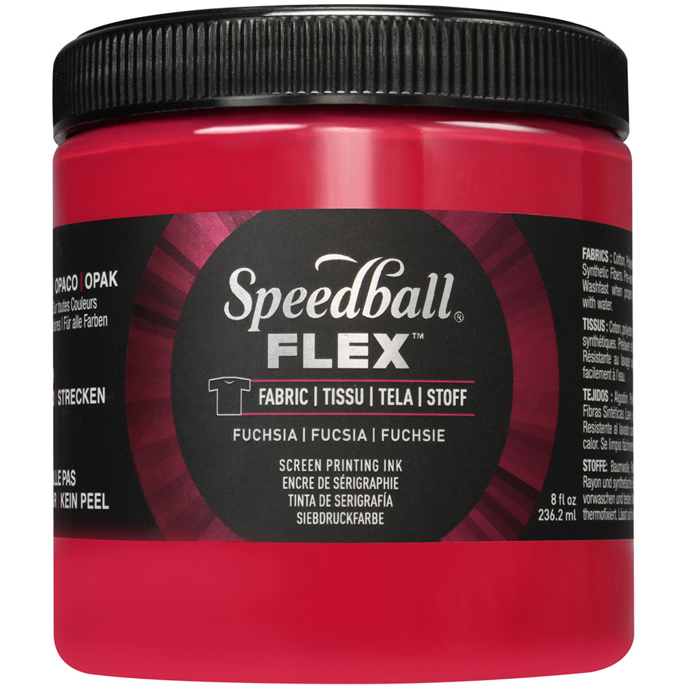 Speedball Flex Fuchsia Fabric Screen Printing Ink 236.2ml Image 1