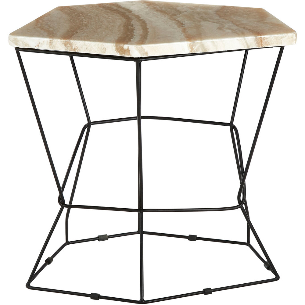 Premier Housewares Relic Patterned Top Side Table Image 3