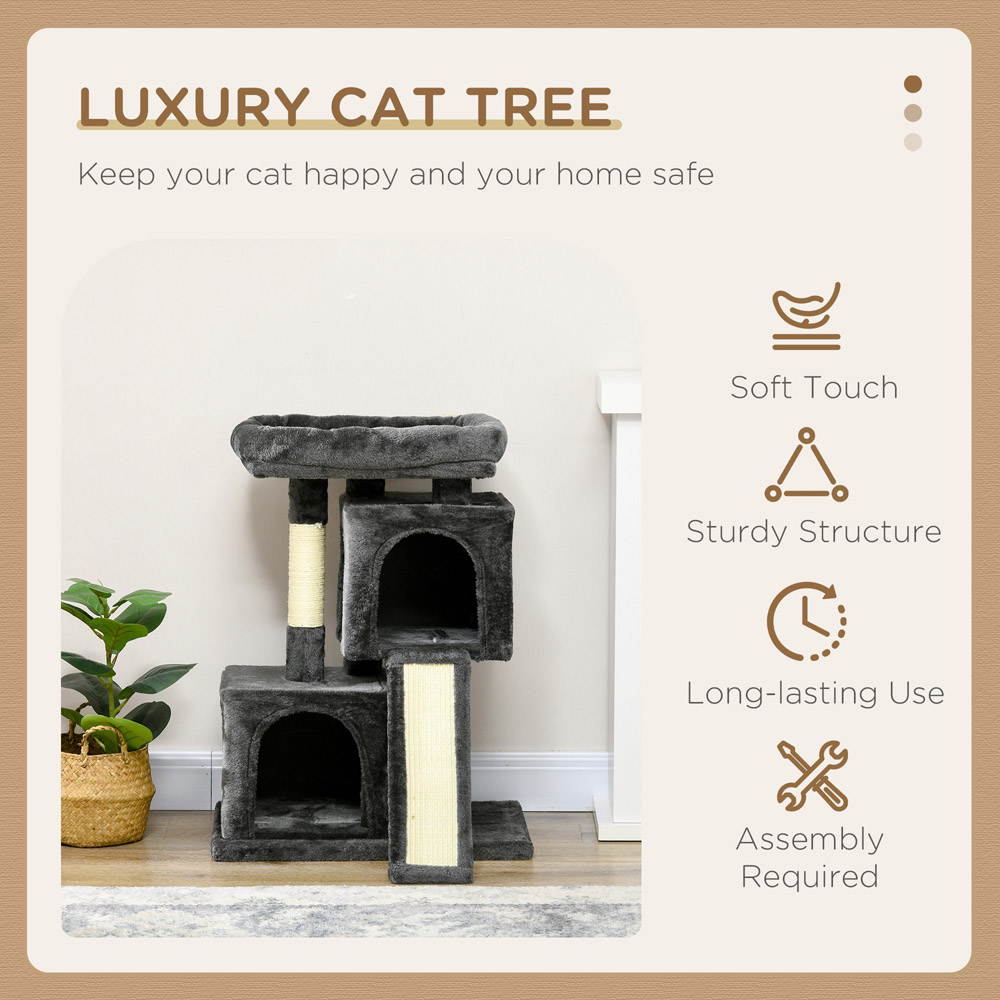PawHut Black Luxury Cat Activity Tree 83cm Image 8