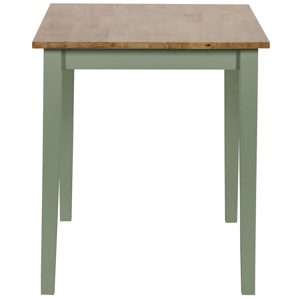 Julian Bowen Linwood 4 Seater Sage Green and Natural Dining Table Image 4