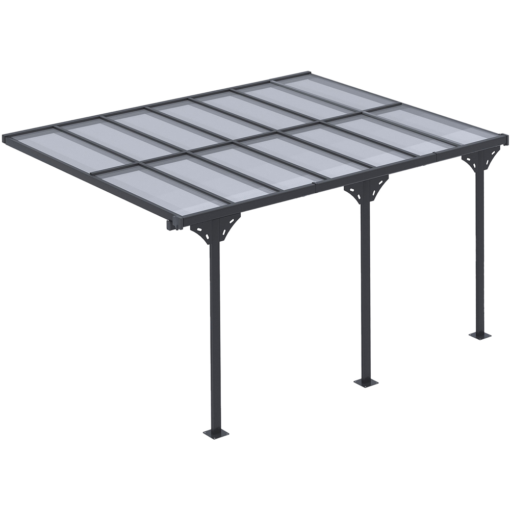 Outsunny 4.3 x 3m Grey Gazebo Pergola Image 2