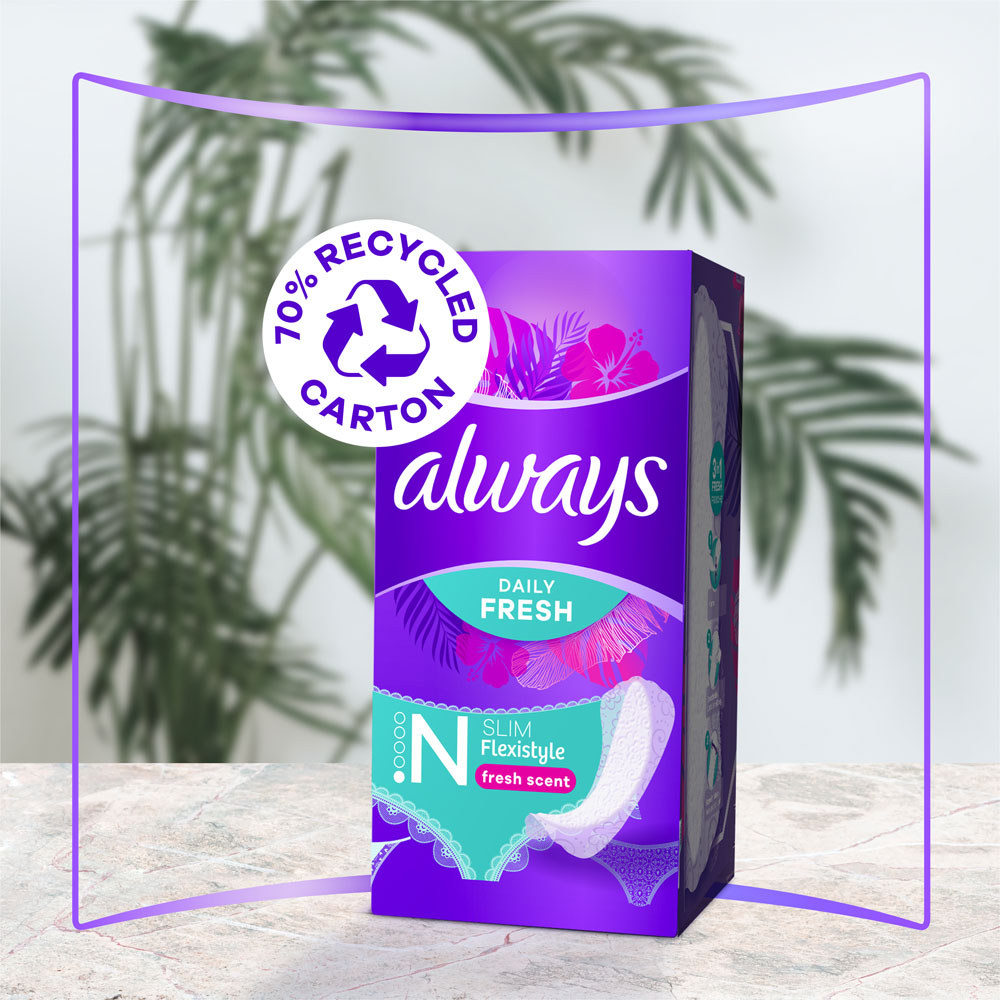 Always Daily Fresh Scent Slim Flexistyle Normal Panty Liners 26 Pack Image 3