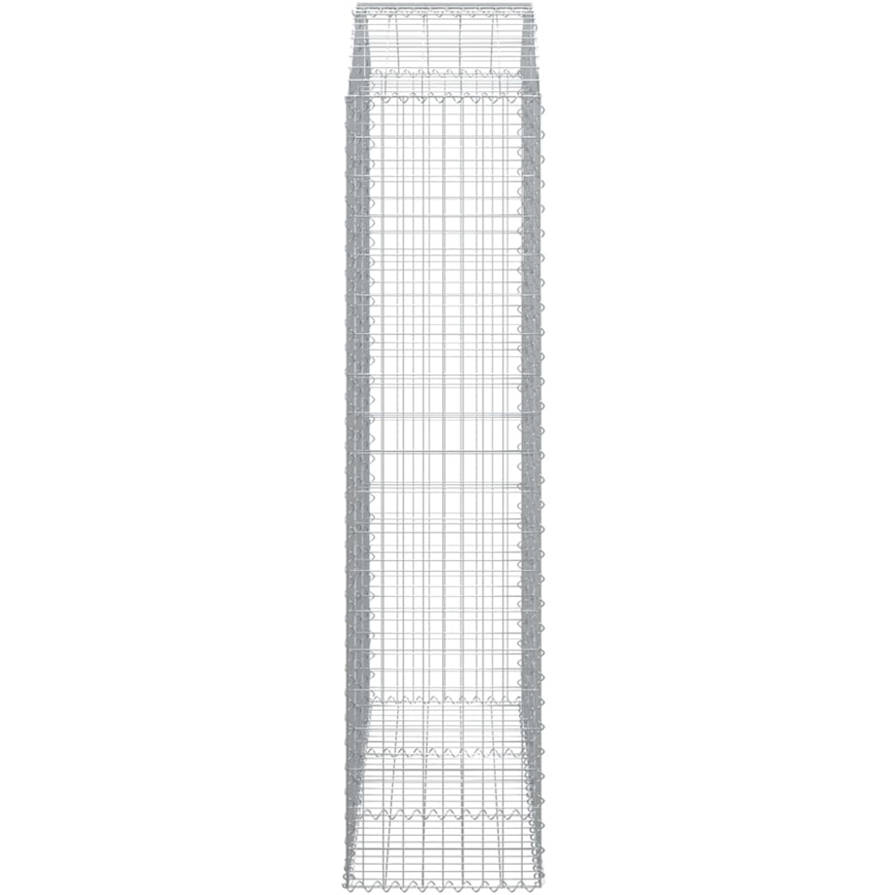 vidaXL Silver Galvanised Iron Arched Gabion Basket 150 x 50 x 200/220cm Image 3