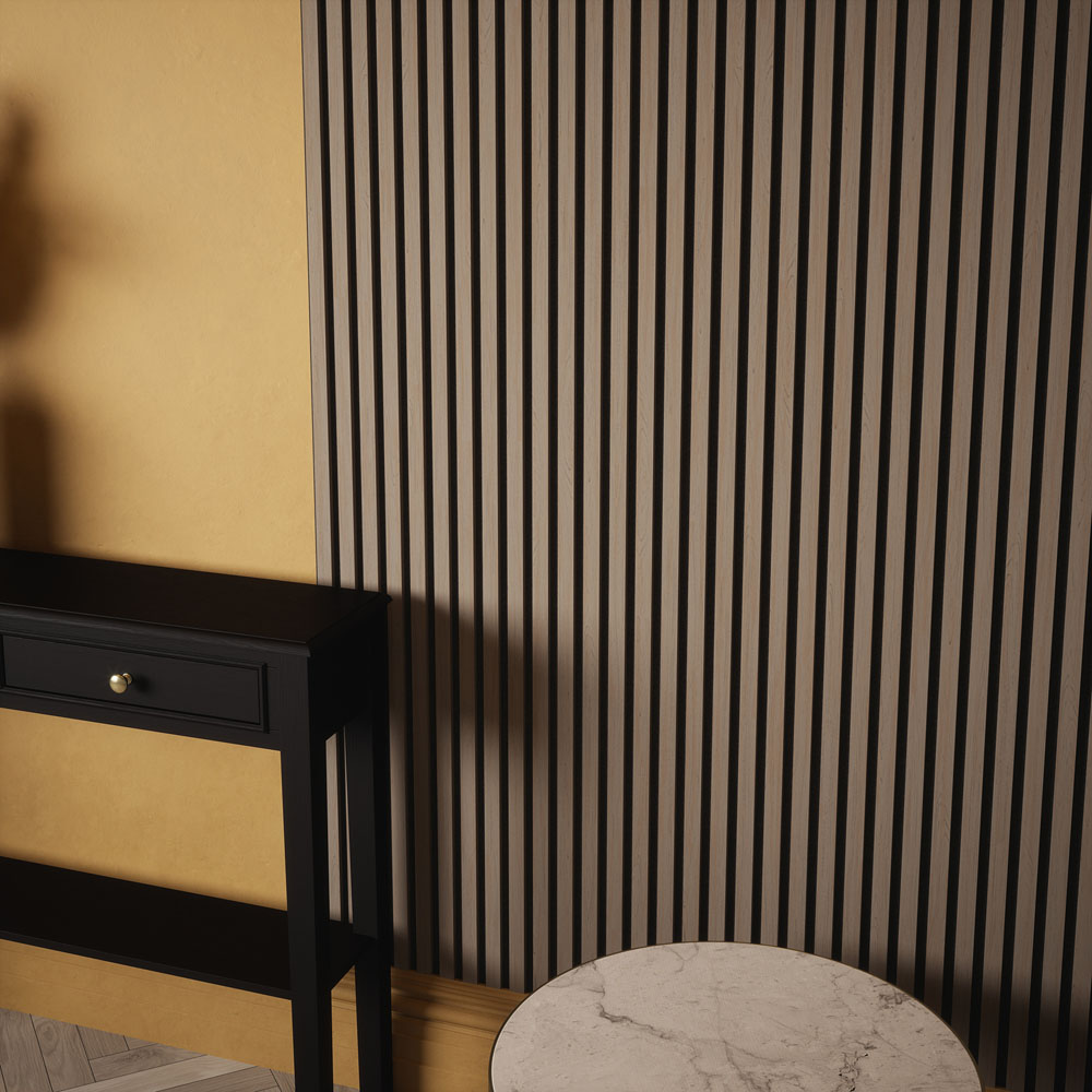 Kraus Easy Living Chestnut Acoustic Slat Wall Panel 240 x 60cm Image 6