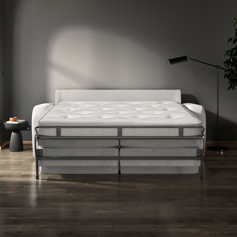 Jay-Be Deco 3 Seater Brushed Twill Smoke Sofa Bed with e-Sprung Mattress Image 5