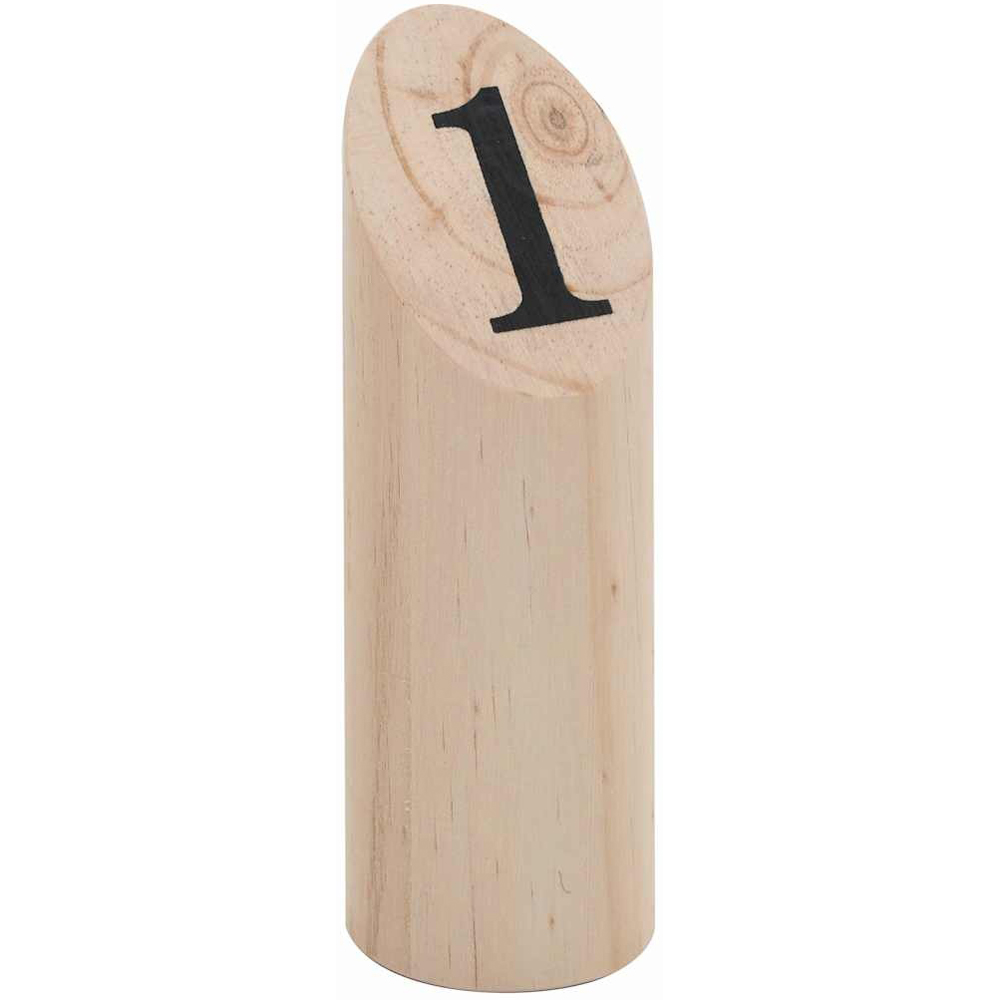 Walplus Solid Pine Wood Number Kubb Game Set Image 5