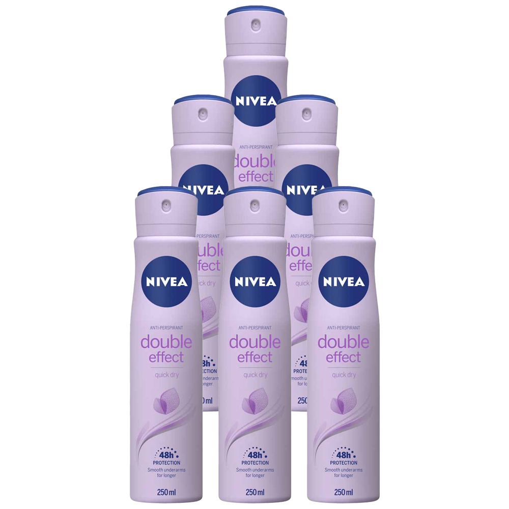 Nivea Double Effect Anti Perspirant Deodorant Spray Case of 6 x 250ml Image 1
