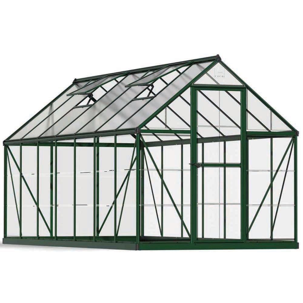 Palram Canopia Hybrid Green Aluminium 6 x 14ft Greenhouse Image 1