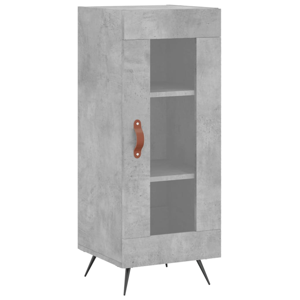 vidaXL 2 Door Concrete Grey Highboard Image 5