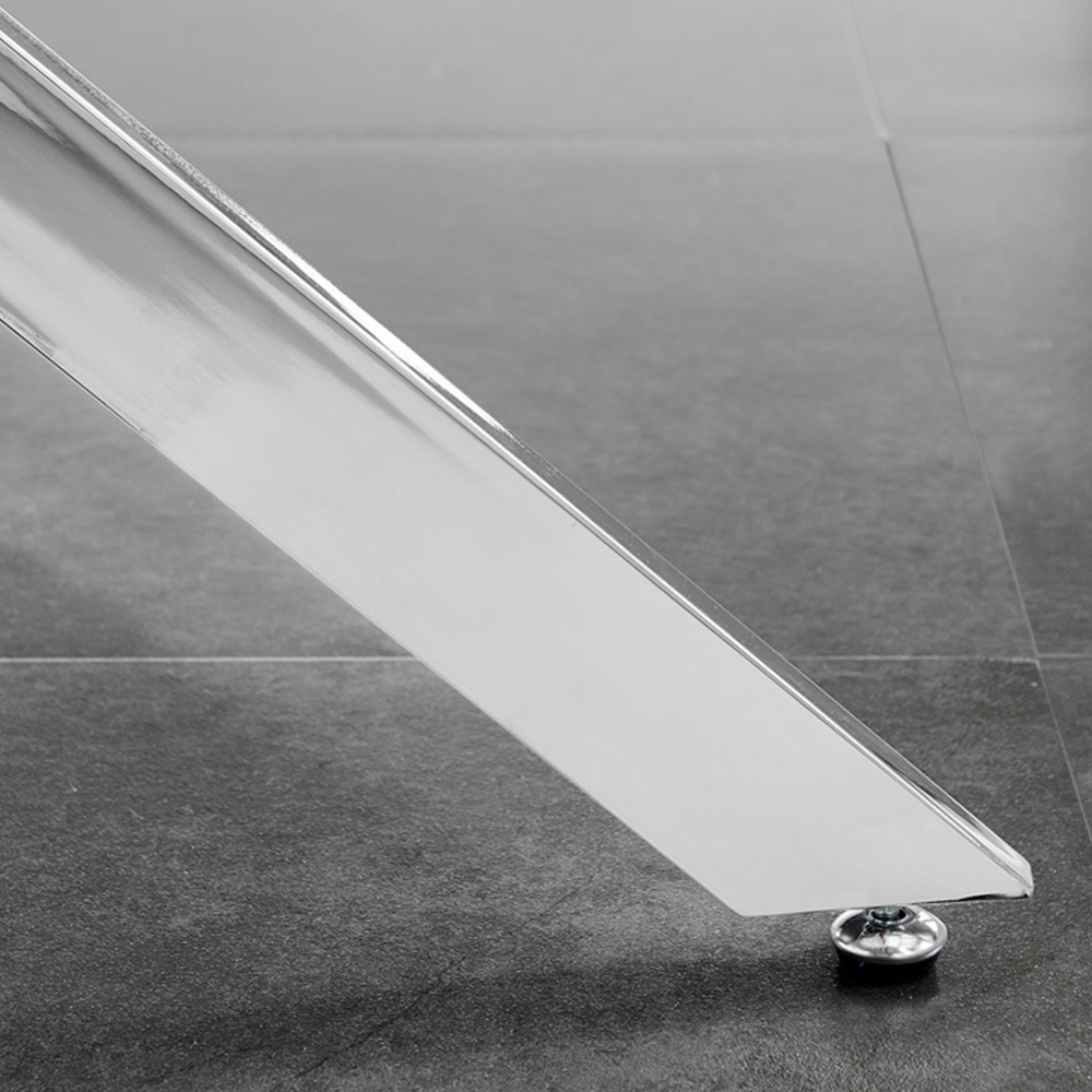 Furniturebox Arona Cesano 6 Seater Round Dining Set Black and Chrome Image 6