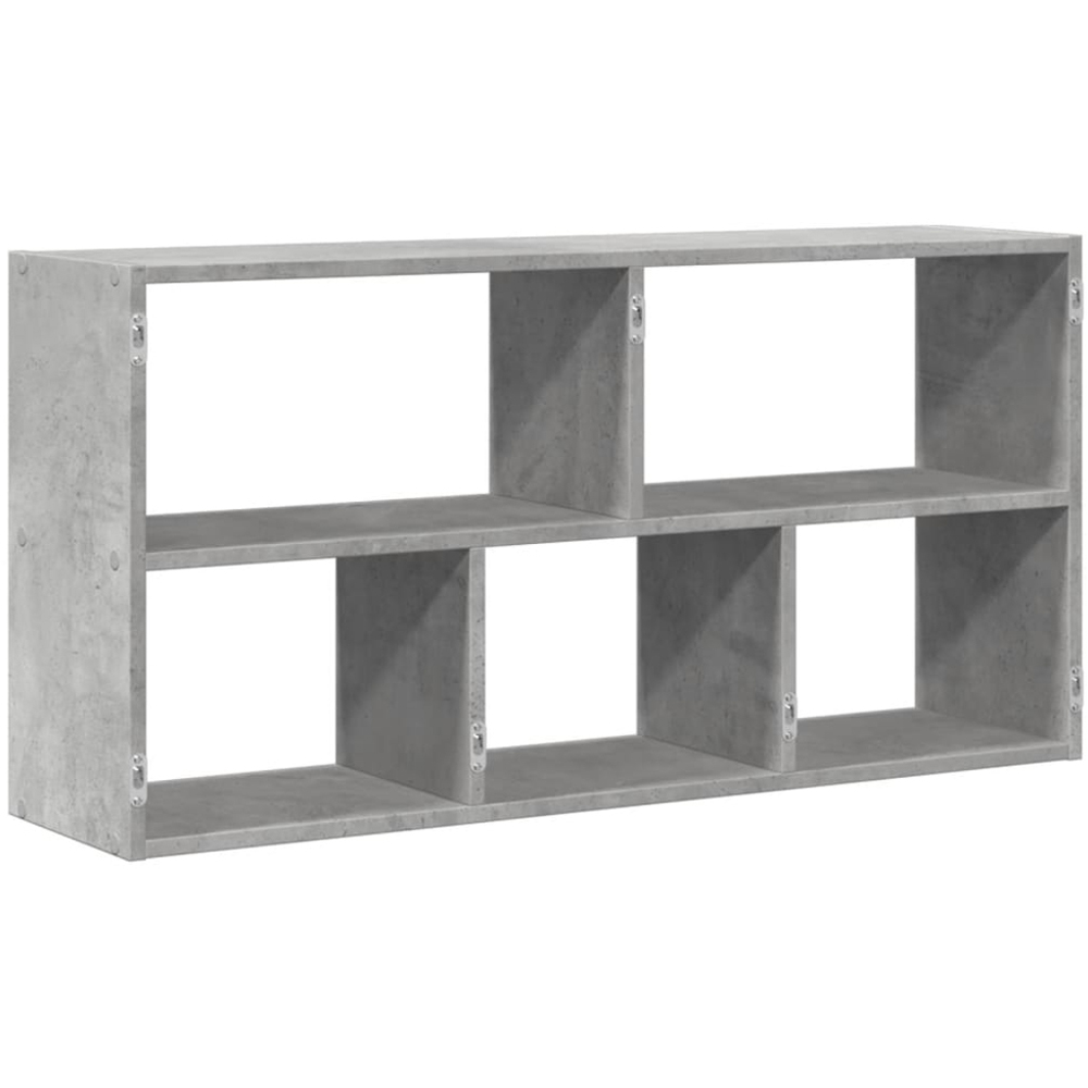 vidaXL 5 Shelf Concrete Grey Floating Wall Shelf Image 5