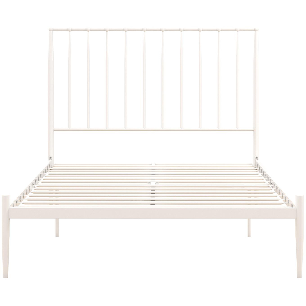 Dorel Giulia King Size White Metal Bed Frame Image 2