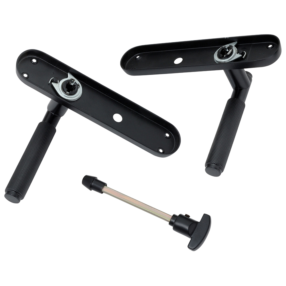 Spira Brass Connaught Matt Black Knurled Lever Door Handle with Privacy Backplate 2 Pack Image 3