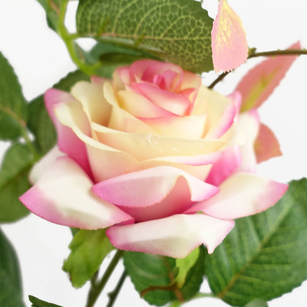 Leaf Pink Rose Artificial Plant 50cm Image 4