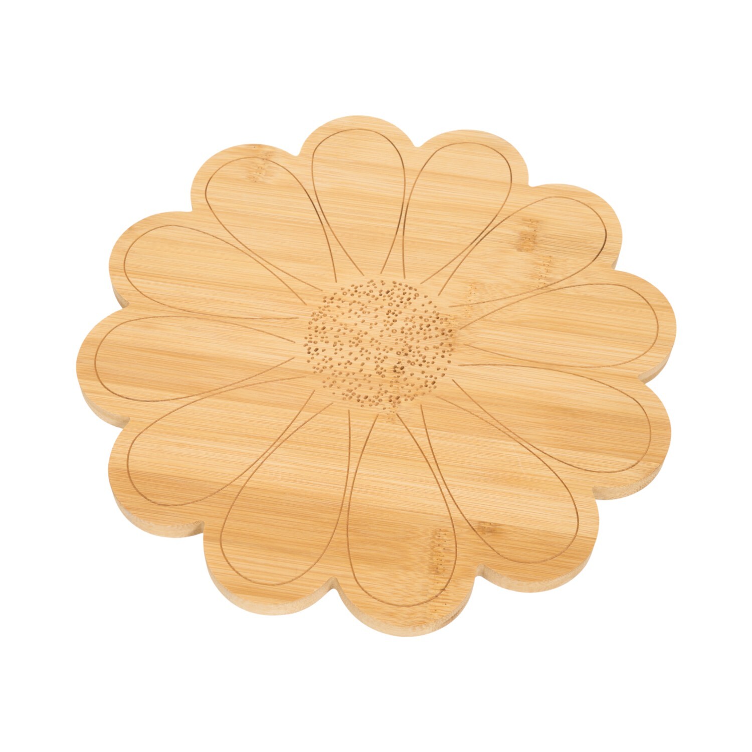 Bamboo Daisy Serving Tray Natural Image 2