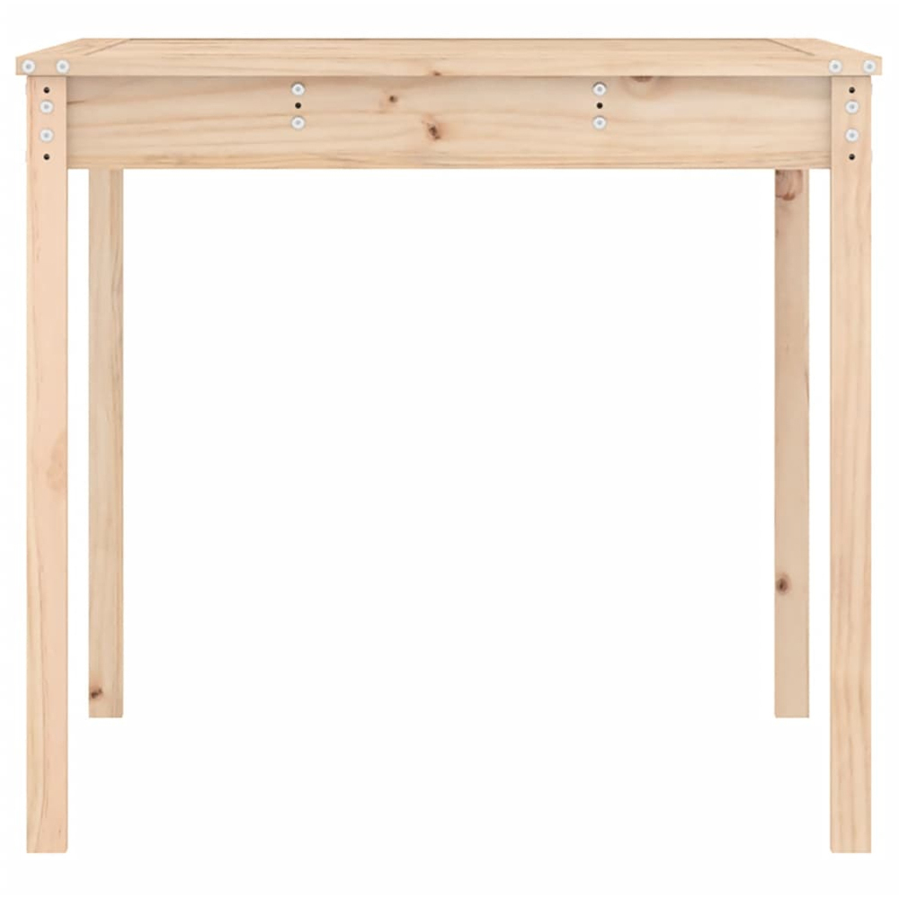 vidaXL 4 Seater Solid Pine Wood Garden Dining Table Natural Image 5