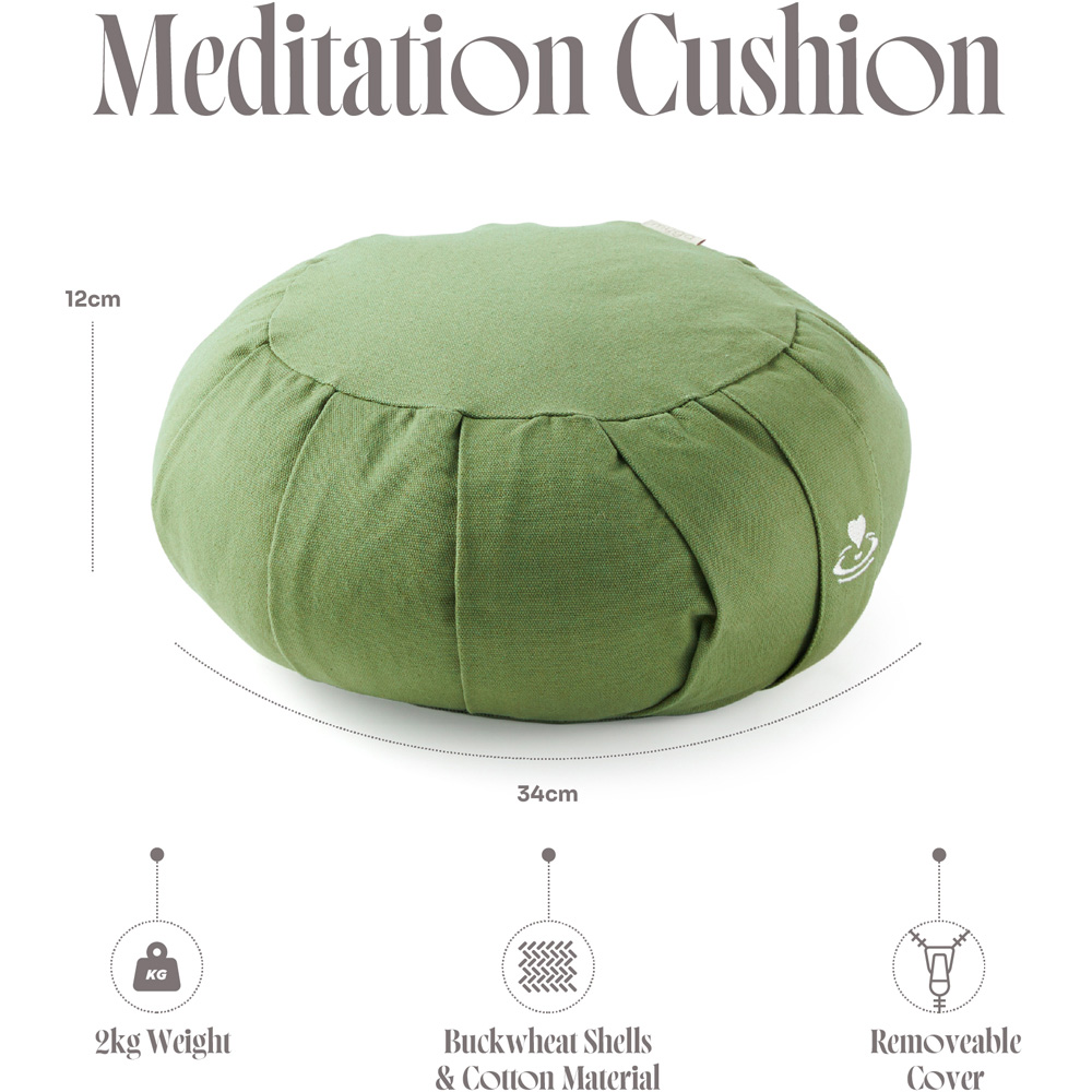 Myga Moss Zafu Yoga Meditation Cushion 34 x 34cm Image 5