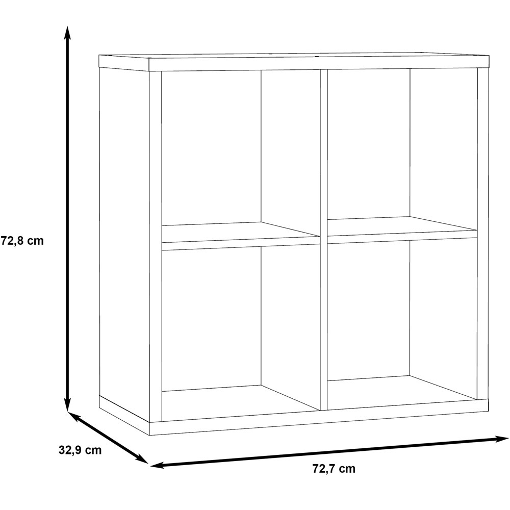 Florence Mauro 4 Cube Artisan Oak Bookshelf Image 7