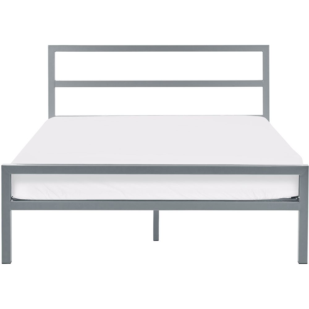 Julian Bowen Soto Small Double Silver Metal Bed Image 3