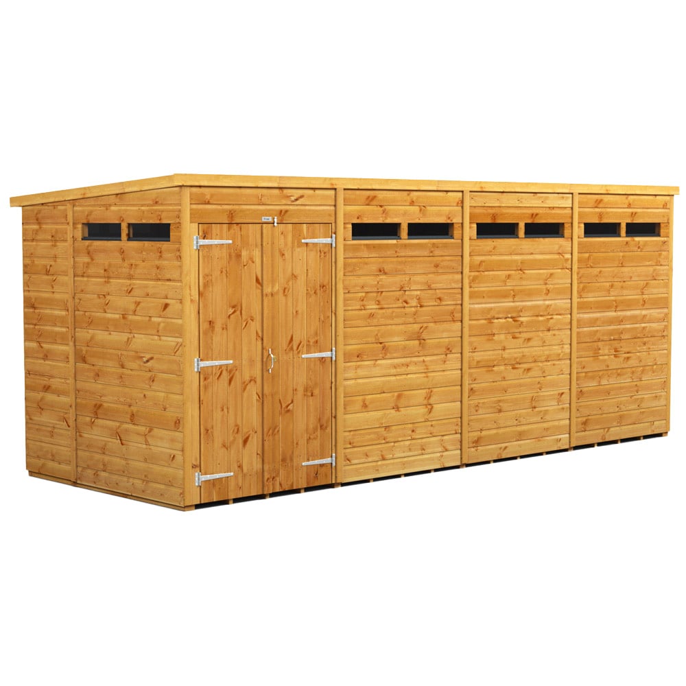 Power Sheds 16 x 6ft Double Door Pent Security Shed Image 1