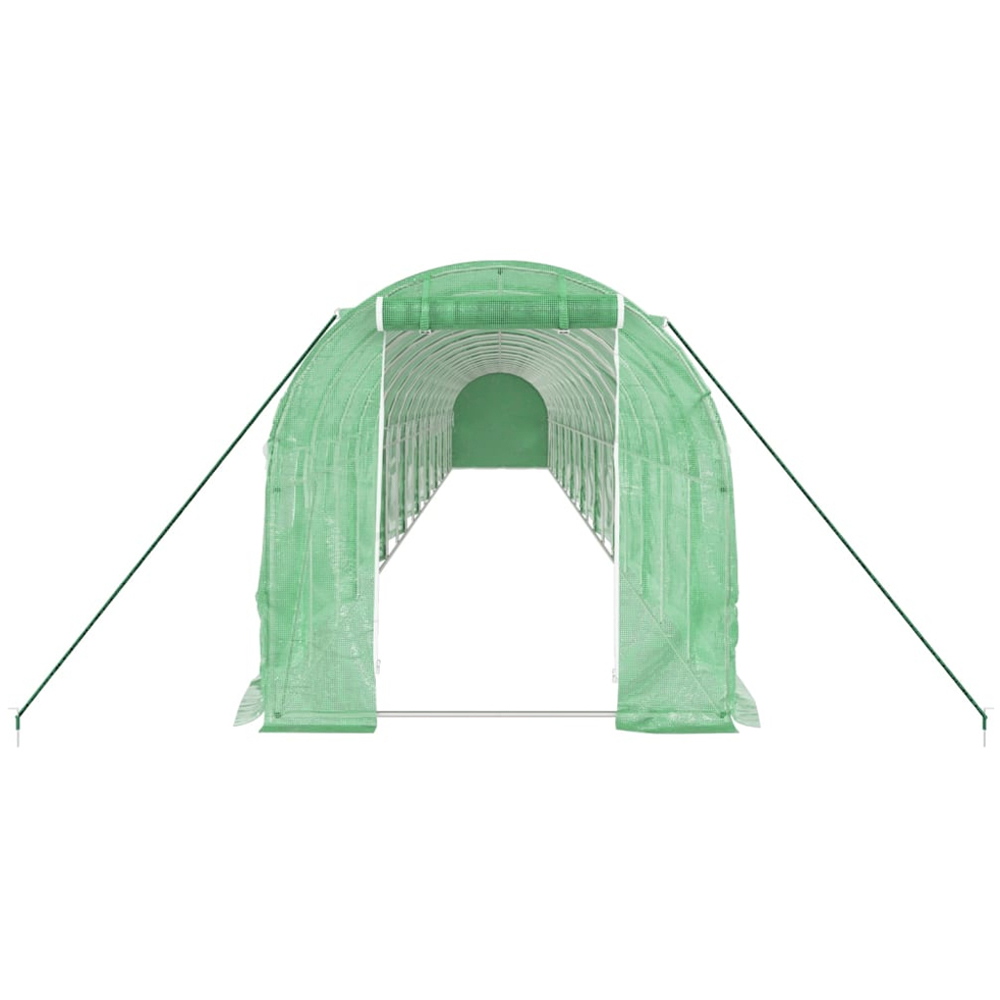 vidaXL Green Polyethylene Galvanised Steel Frame 59 x 6.5ft Greenhouse Image 3