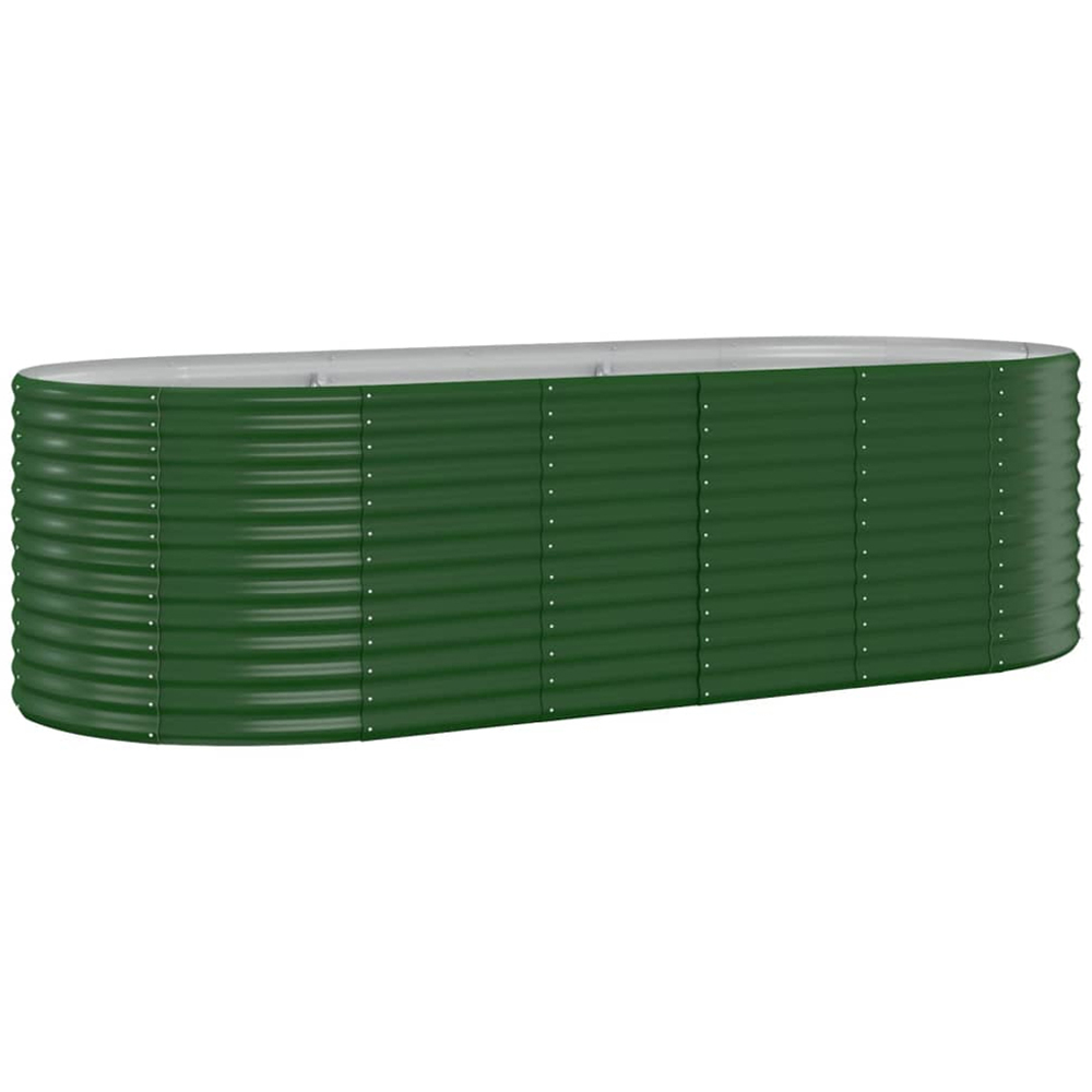 vidaXL Green Galvanised Steel Raised Garden Bed 249 x 100 x 68cm Image 1