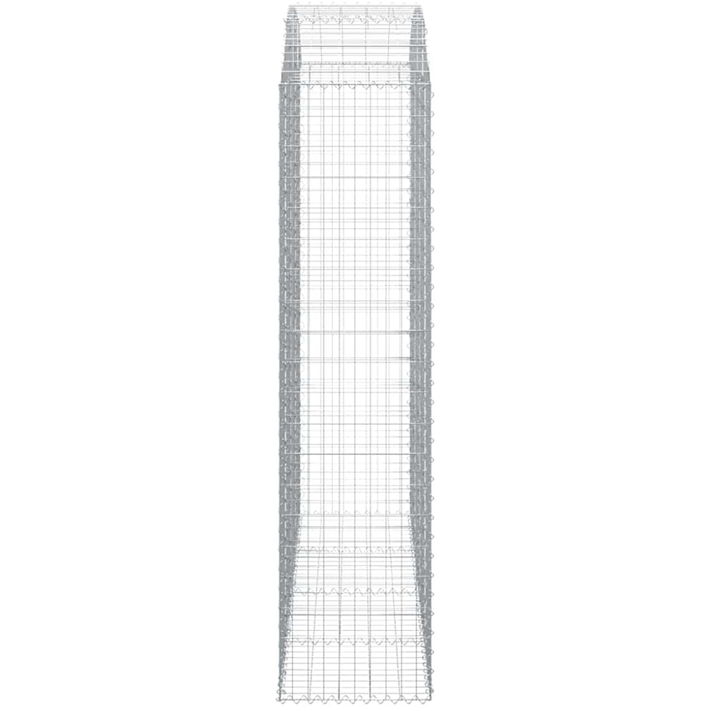 vidaXL Silver Galvanised Iron Arched Gabion Basket 200 x 50 x 200/220cm Image 3