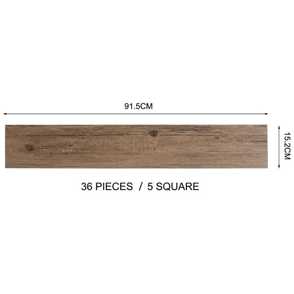 Living and Home PVC Rustic Wood Grain Plank Flooring 36 Pack Image 9