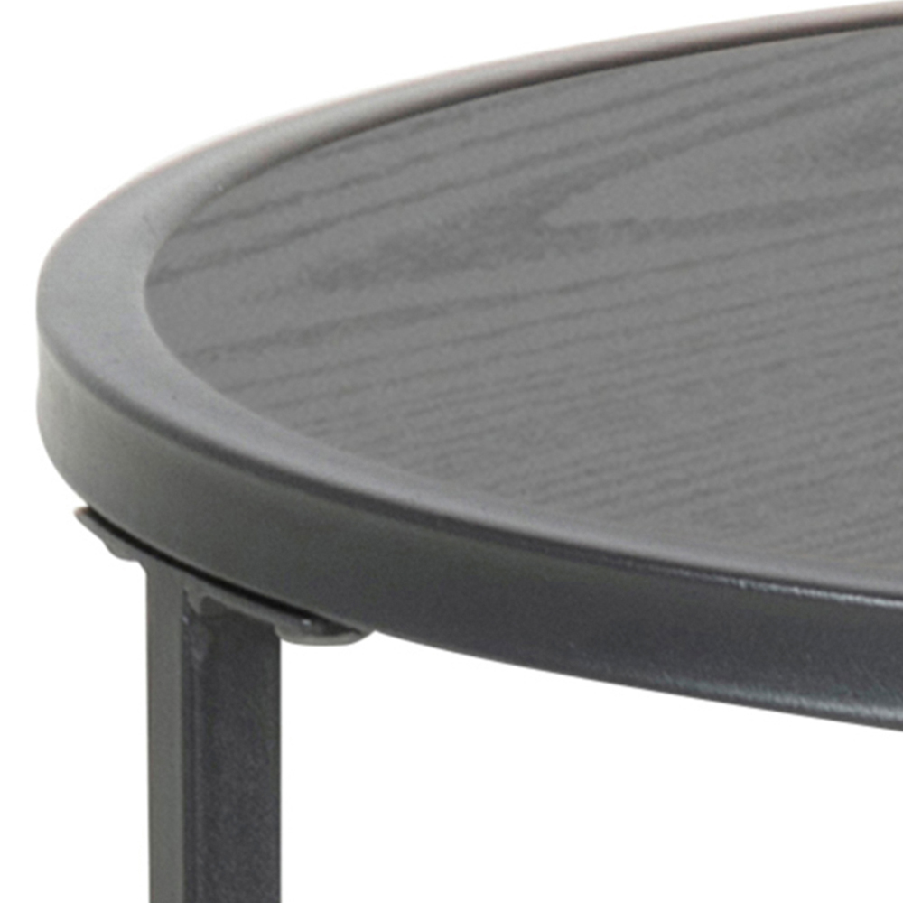 Florence Seaford Black Metal Round Side Table Image 4