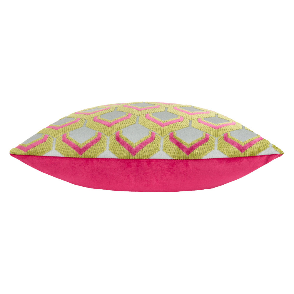 Paoletti Ledbury Multicolour Velvet Jacquard Cushion Image 3