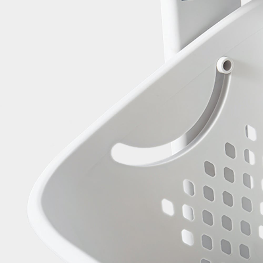 Living and Home 2 Basket Bathroom Clothes Laundry Basket with Wheels Image 6