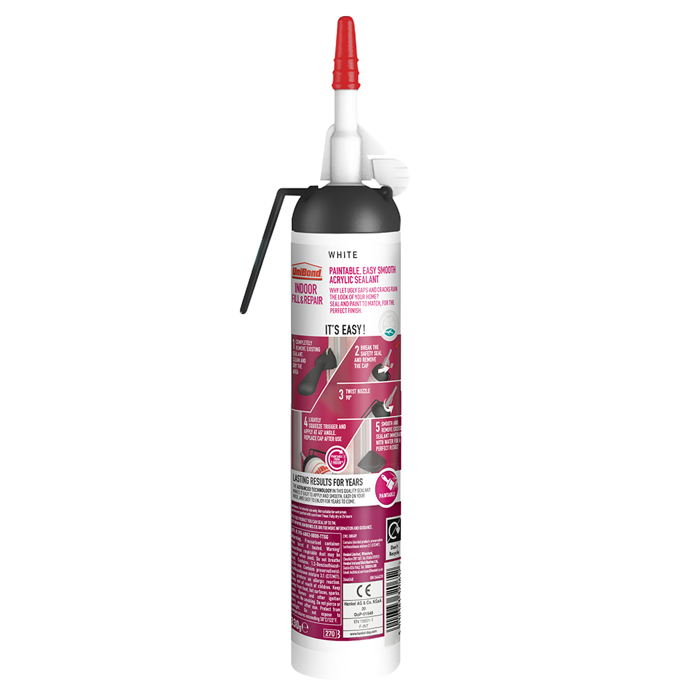 UniBond Indoor Fill and Repair Sealant White Easy Pulse 330g Image 3